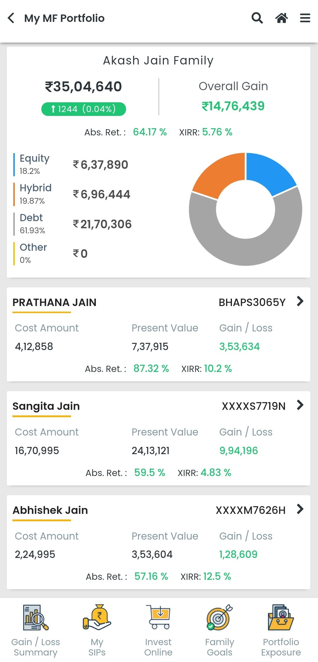 investify.in app front
